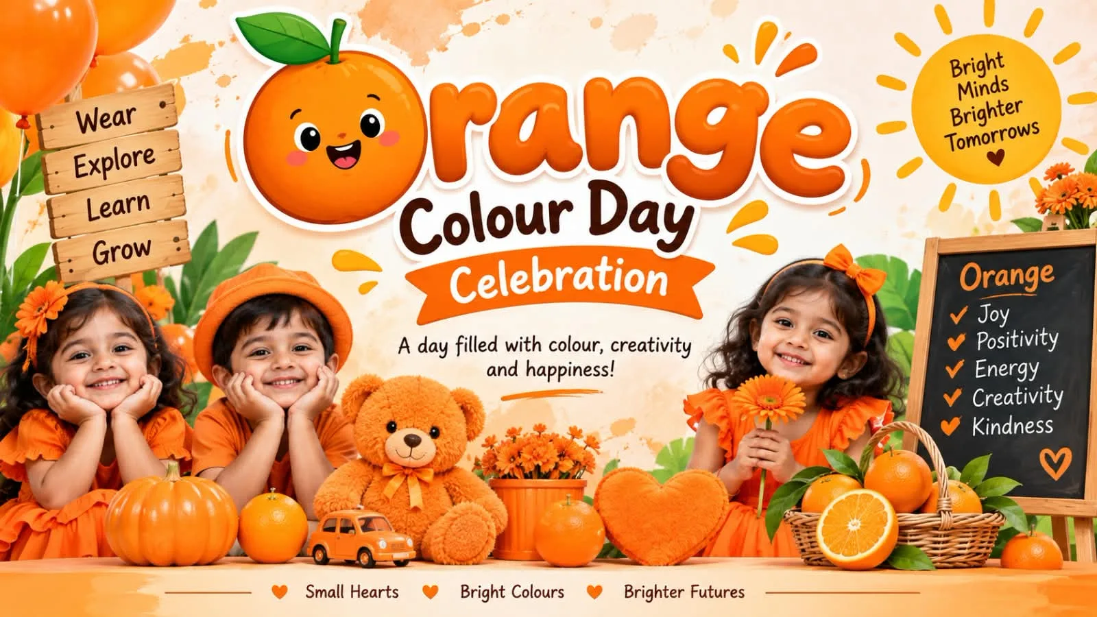 Orange Colour Day Celebration at Don Bosco Pre-Primary Oros