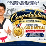 Preshit Kamat Wins District-Level Gold Medal in Taekwondo
